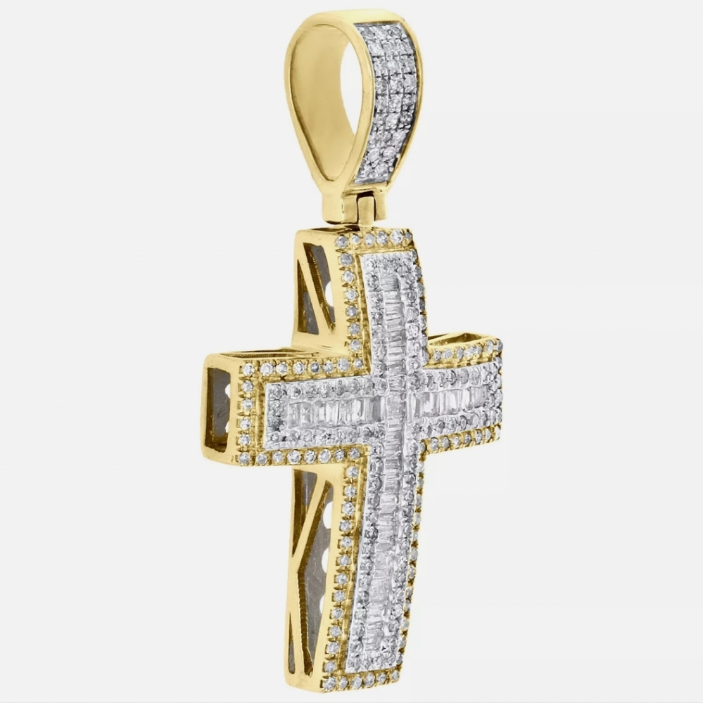 10k Solid Gold Diamond Pendant - image 3